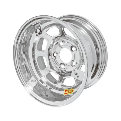 52 Series 15×8 Inch Chrome 3-Tab Race Wheel 5 x 5″ IMCA